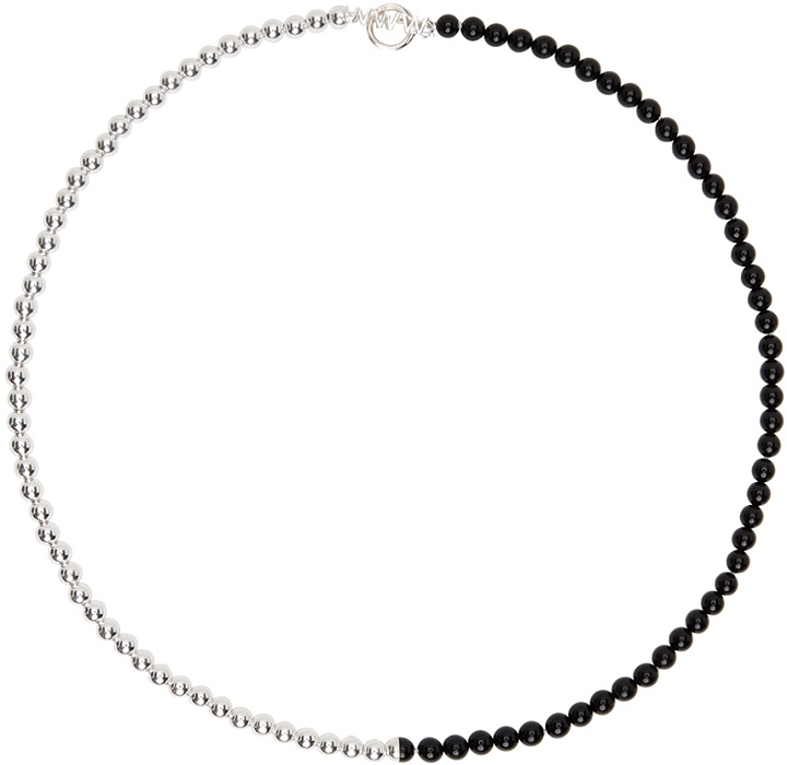 Photo: WWW.WILLSHOTT Silver & Black Onyx Ball Chain Necklace