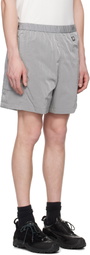 WOOYOUNGMI Gray Nylon Banding Shorts