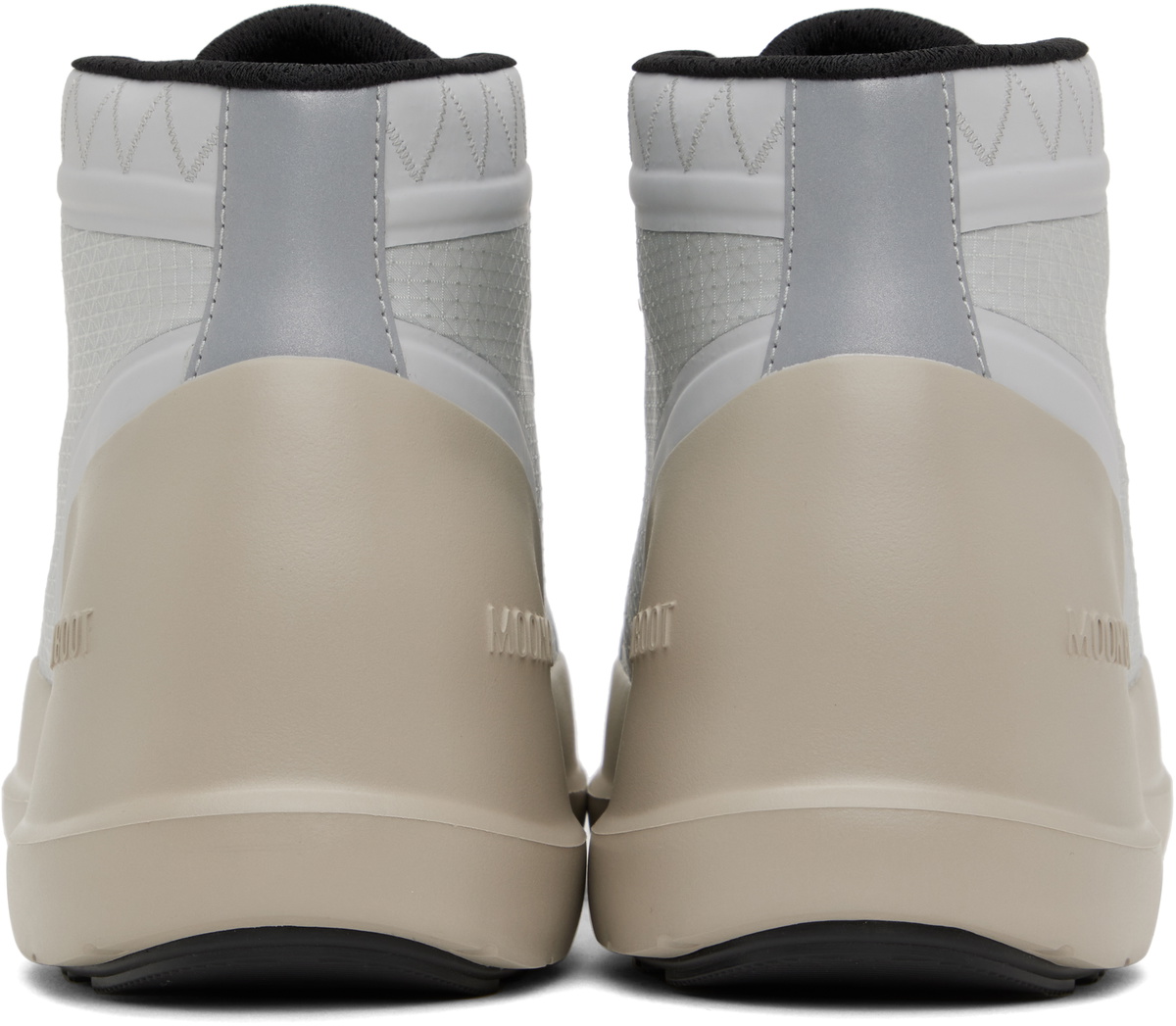 Moon Boot Gray Luna Trek Mid Nylon Boots Moon Boot