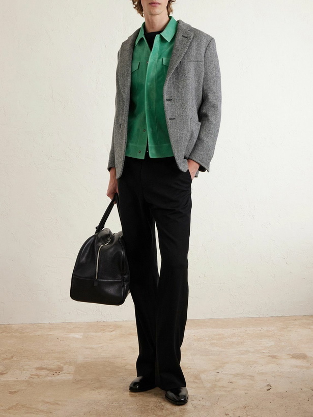 Photo: TOM FORD - Slim-Fit Suede Jacket - Green