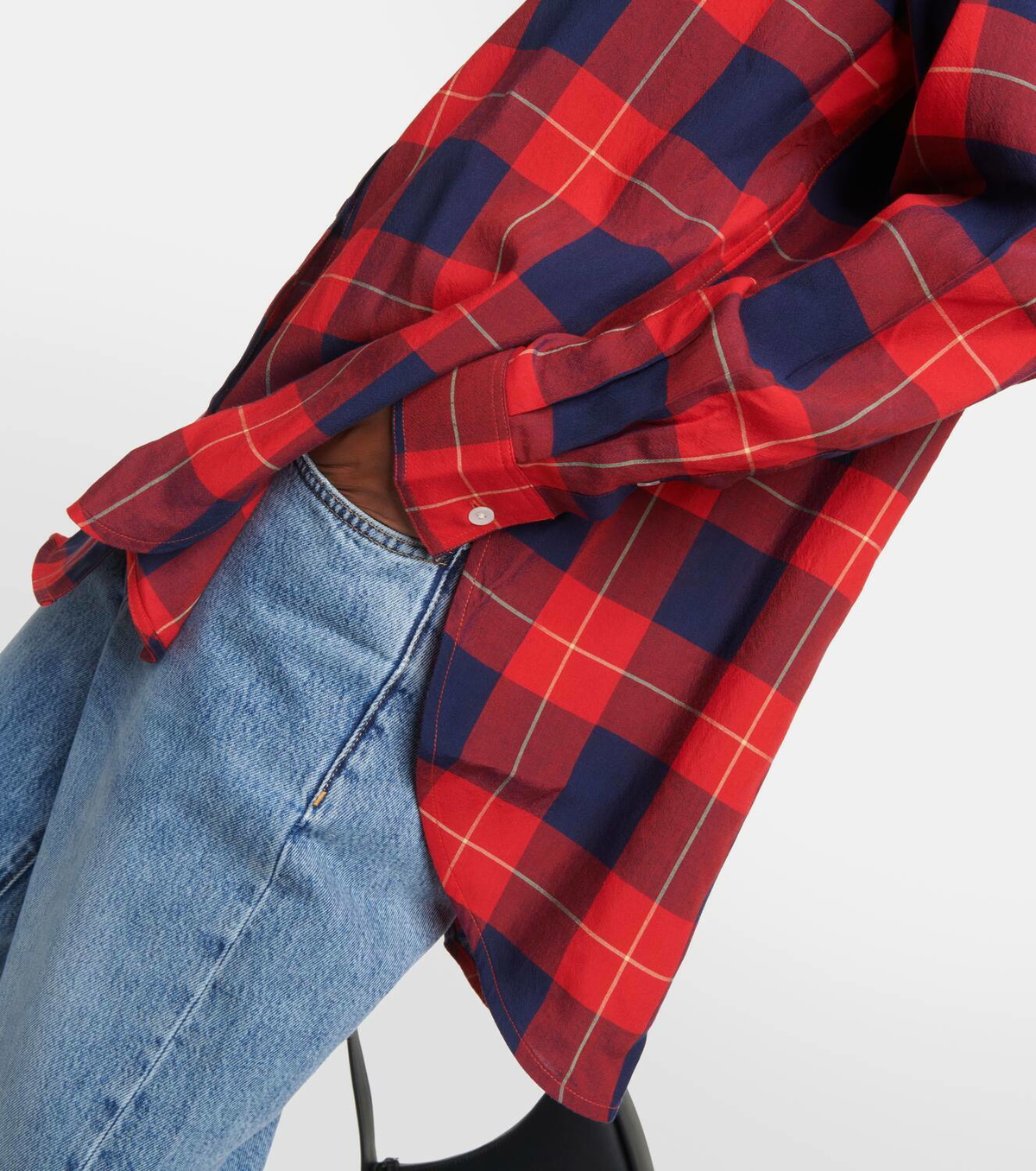 く*ろ様 loose old tartan check shirt / reme Life After Denim Shirt Adult Extra Large Classic Tartan