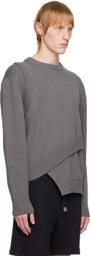 HELIOT EMIL Gray Layered Sweater