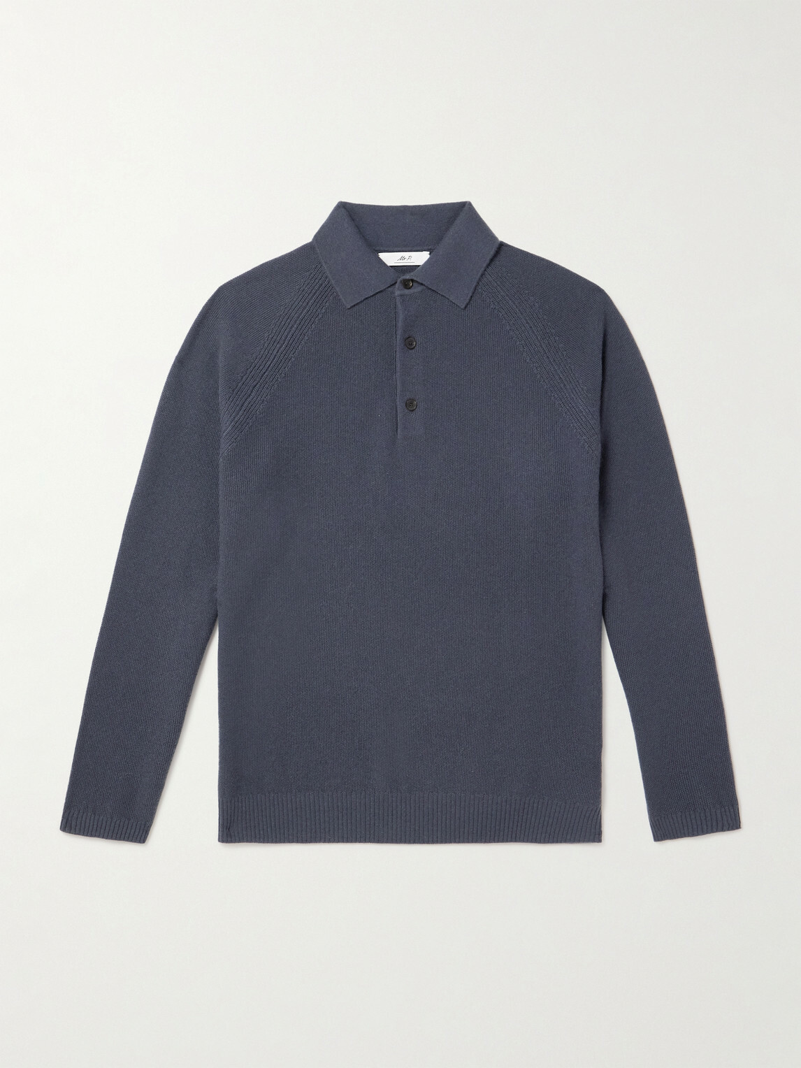 Mr P. - Wool and Cashmere-Blend Polo Shirt - Gray