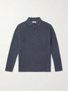 Mr P. - Wool and Cashmere-Blend Polo Shirt - Gray