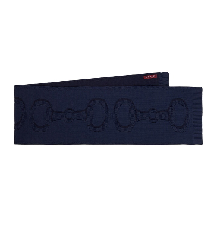 Photo: Gucci Gucci Horsebit wool scarf