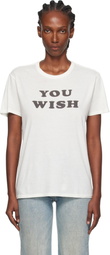 R13 Off-White 'You Wish' Boy T-shirt