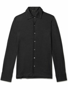 Rubinacci - Wool-Piqué Shirt - Gray