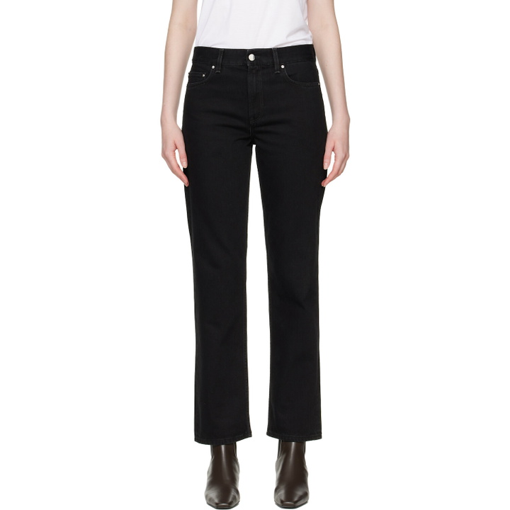 Photo: TOTEME Black Low Straight Jeans