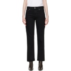 TOTEME Black Low Straight Jeans