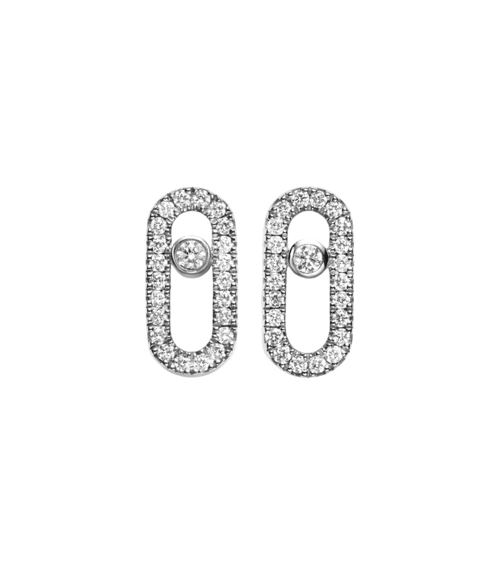 Photo: Messika Move Uno 18kt white gold earrings with diamonds