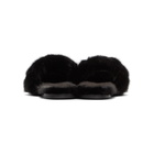 Saint Laurent Black Mink Bleach Slides