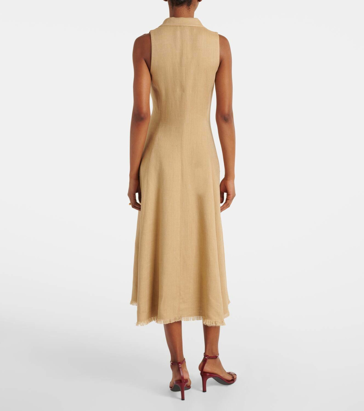 Ralph Lauren Collection Silk and linen midi dress