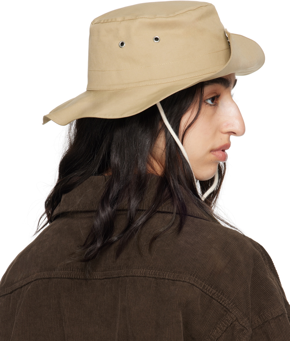 Jil Sander Beige Fishing Beach Hat