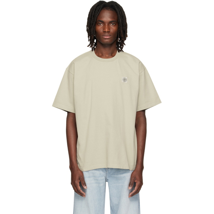 Photo: Stone Island Gray 2100030 Combed Organic Cotton Jersey T-shirt
