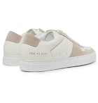 Common Projects - BBall Full-Grain Leather and Suede Sneakers - White