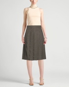 Le 17 Septembre Womens Midi skirt in Chocolate brown