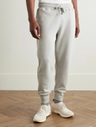 Kingsman - Logo-Embroidered Tapered Cotton and Cashmere-Blend Jersey Sweatpants - Gray
