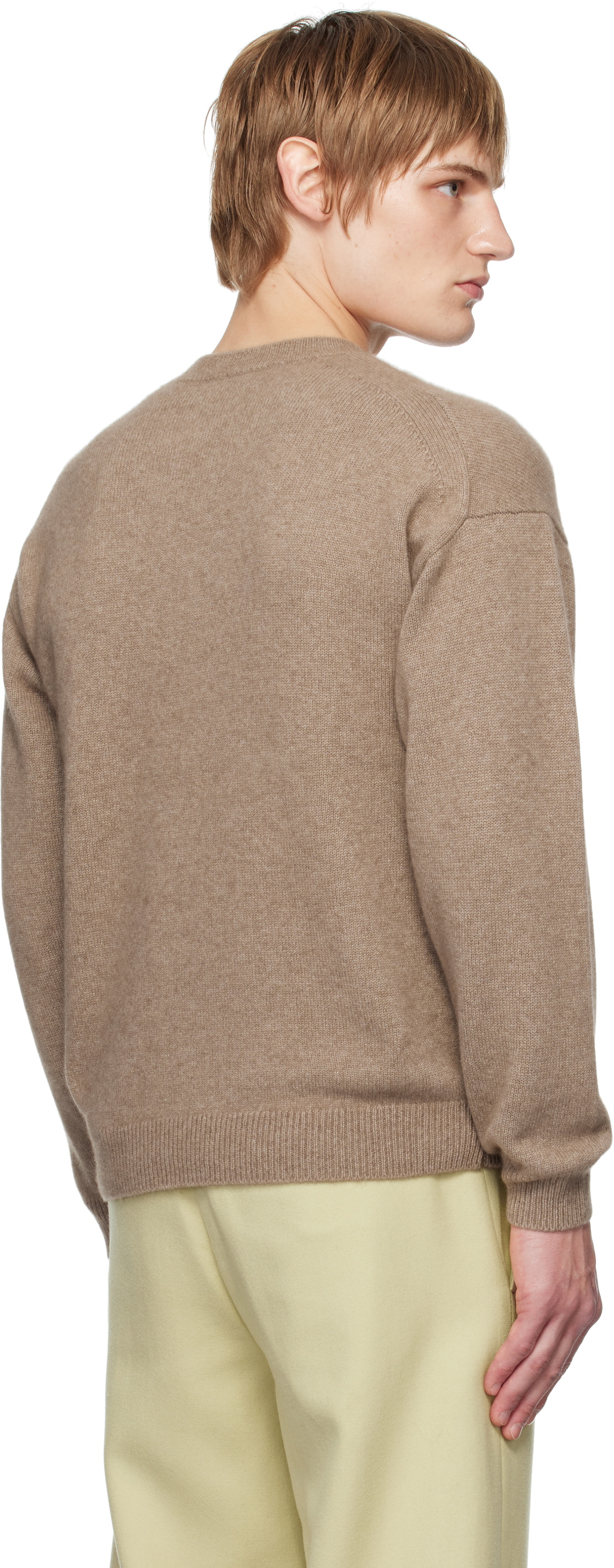 トップス AURALEE BABY CASHMERE KNIT AURALEE Brown Baby Cashmere Knit Sweater Auralee