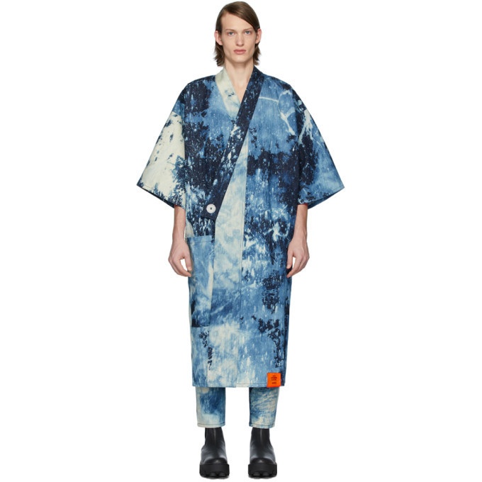 Photo: S.R. STUDIO. LA. CA. Indigo SOTO Hand-Bleached Denim Long Kimono