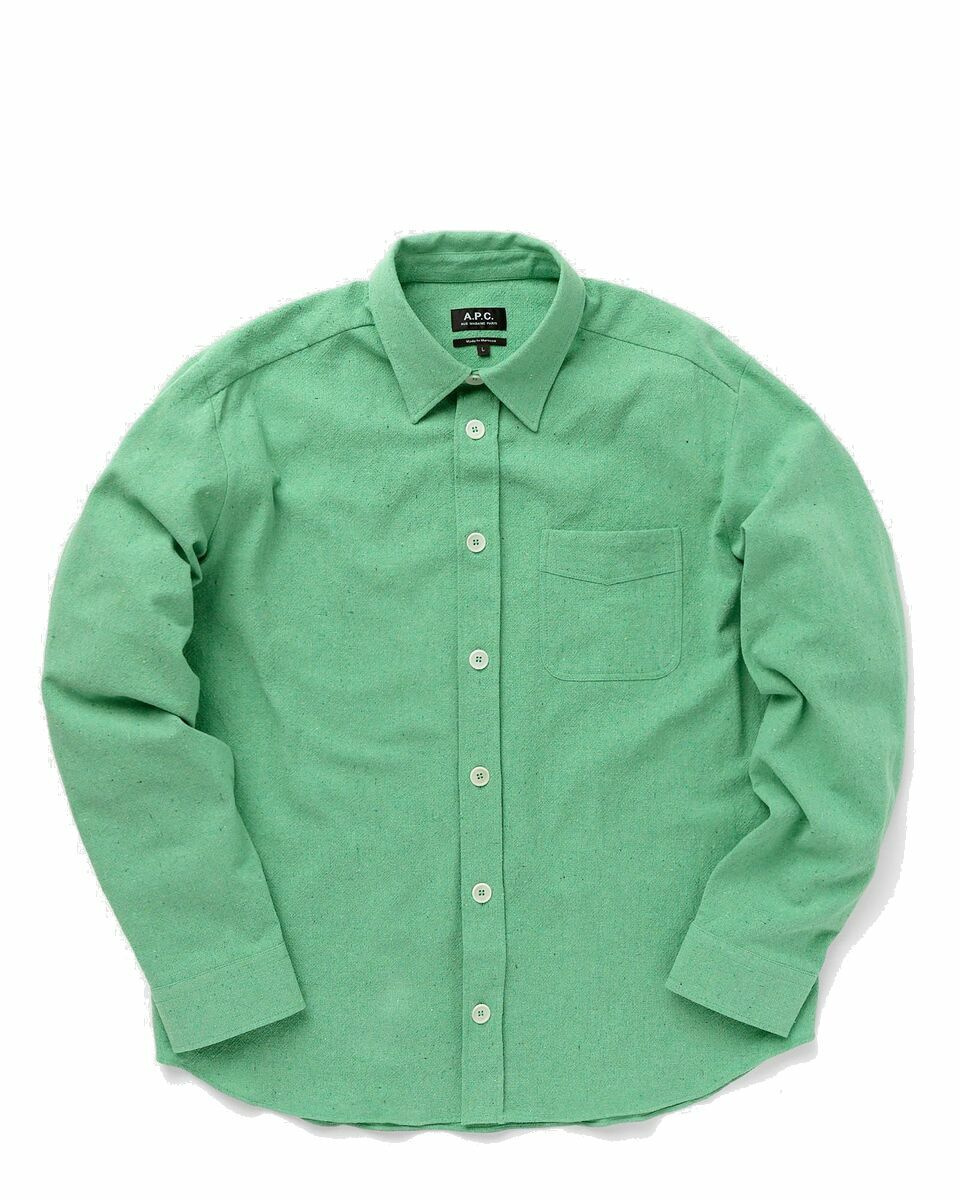 Photo: A.P.C. Surchemise Aston Green - Mens - Longsleeves