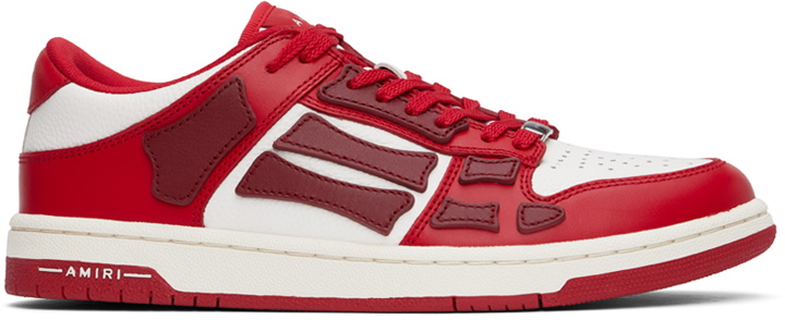 Photo: AMIRI Red & White Skel Top Low Sneakers