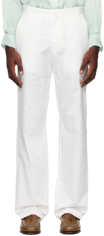 Photo: Edward Cuming White Zip Trousers