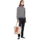 Maison Kitsune Grey Fox Head Turtleneck Sweater