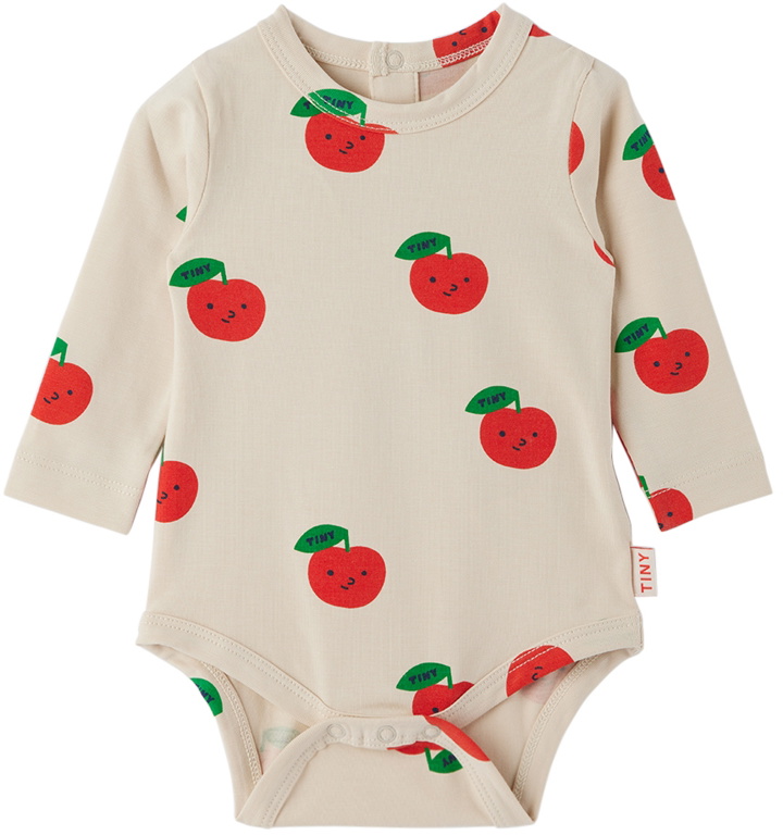 Photo: TINYCOTTONS Baby Off-White Apples Bodysuit