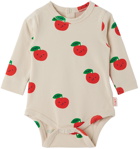 TINYCOTTONS Baby Off-White Apples Bodysuit