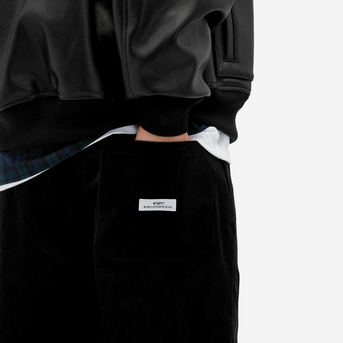 WTAPS Men's 10 Corduroy Drawstring Easy Pants in Black WTAPS