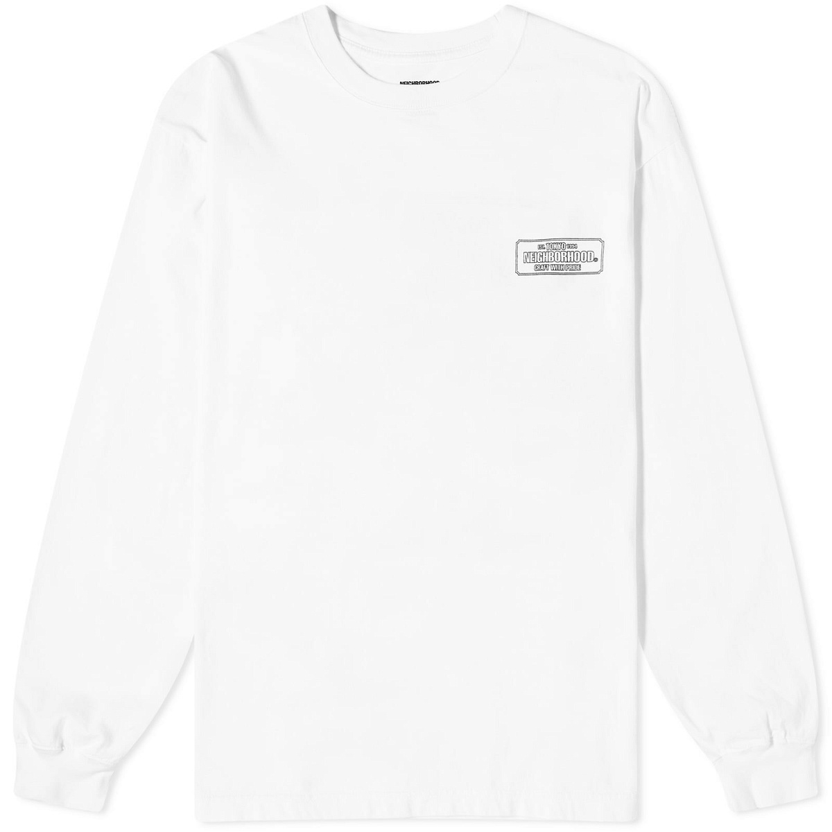 Photo: Neighborhood Men's Long Sleeve LS-1 T-Shirt in White