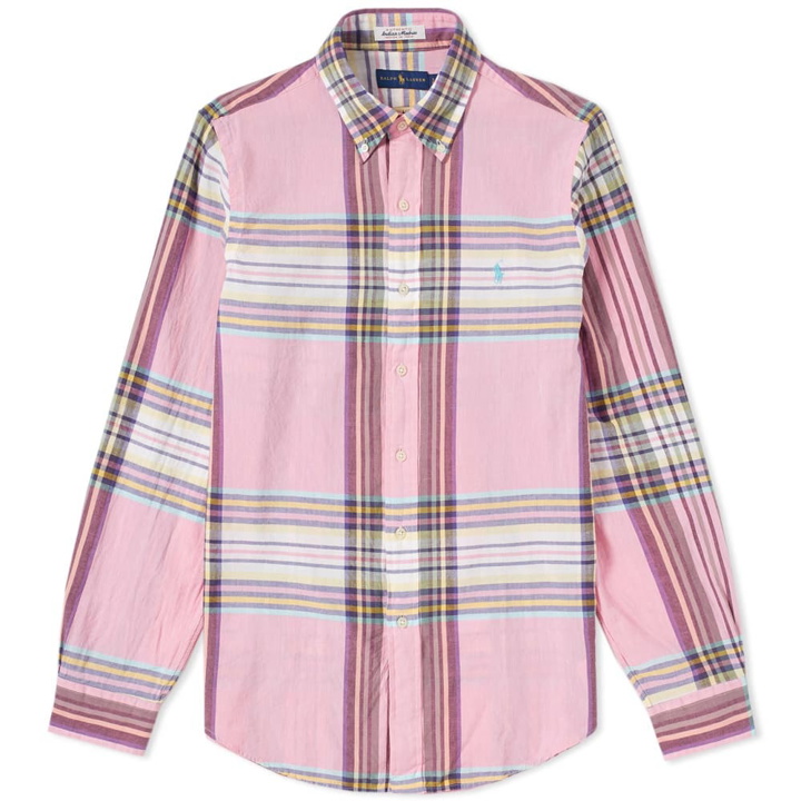 Photo: Polo Ralph Lauren Madras Button Down Shirt Pink