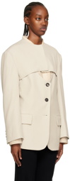 LOW CLASSIC Beige Layered Blazer & Minidress Set