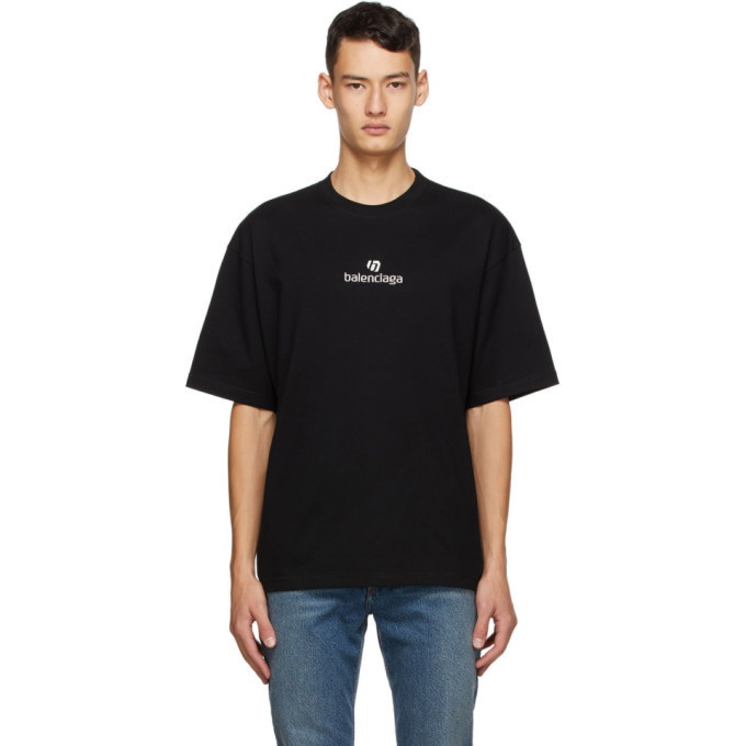 Photo: Balenciaga Black Sponsor Logo T-Shirt