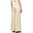 Loewe Off-White Satin Wide-Leg Trousers