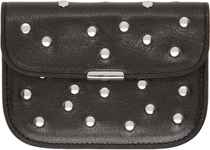Photo: LEMAIRE Brown Soft Tab Studs Dots Card Holder