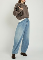 Rohe Compact Wool and Cashmere-blend Polo top Grey