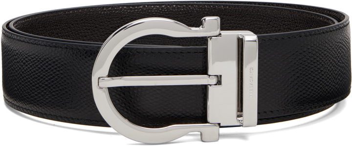 Photo: Ferragamo Black Adjustable Reversible Belt