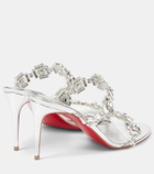 Christian Louboutin Just Jewel 85 embellished PVC mules