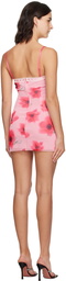 GUIZIO Pink Floral Minidress