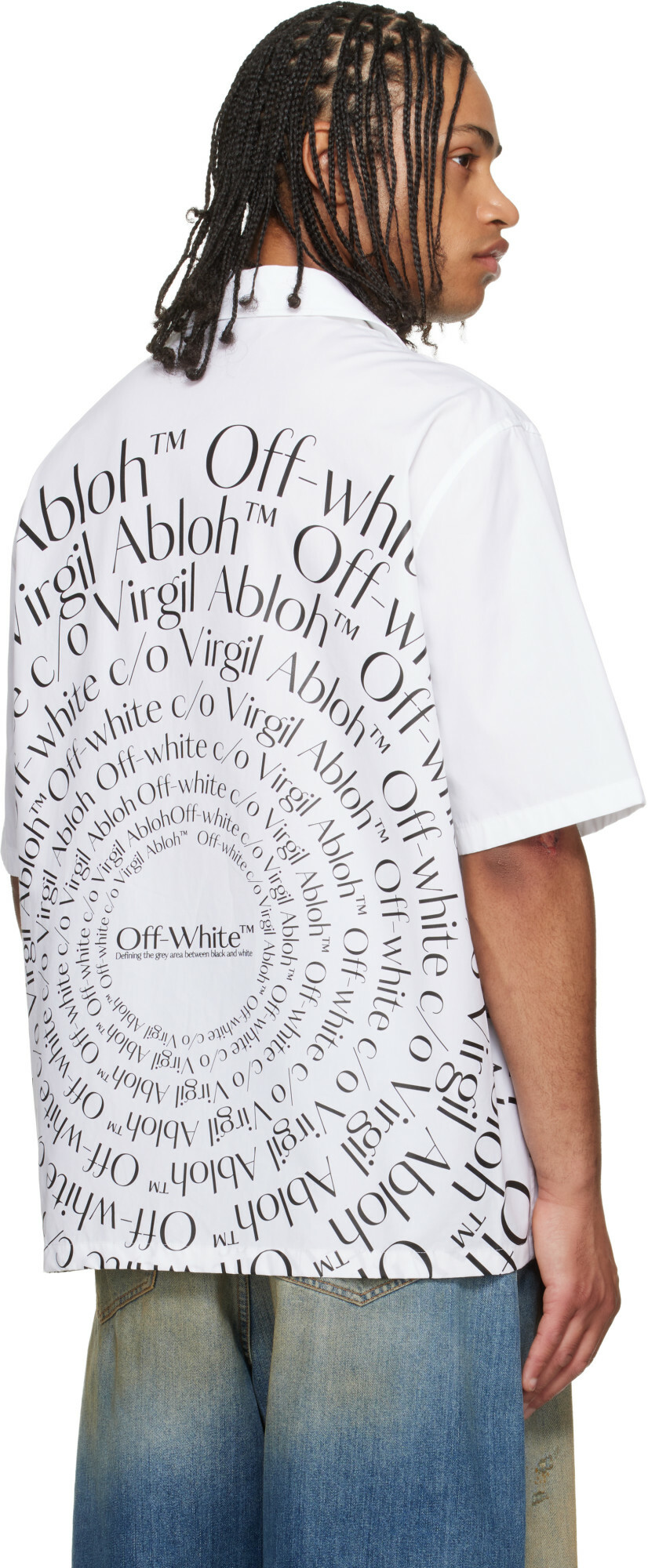 Off-White White Circle Off Bowling Shirt