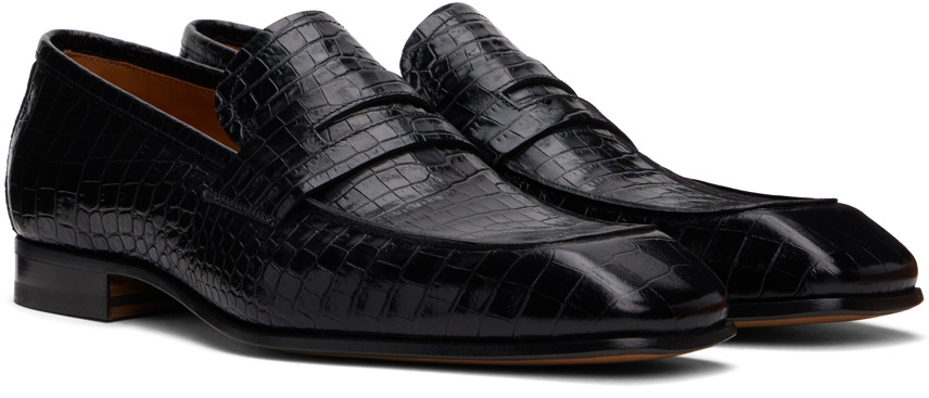 【関税込み】TOM FORD ブラック Bailey クロコ ローファー TOM FORD Black Croc Bailey Loafers TOM FORD