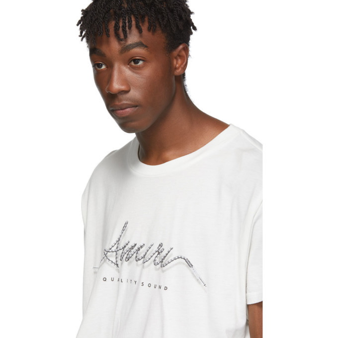 Amiri White Corded Logo T-Shirt Amiri