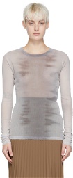 Raquel Allegra Gray Cotton T-Shirt