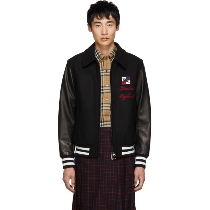 Photo: Burberry Black Chequer Stockbridge Bomber Jacket