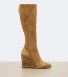 Aquazzura Saint Honoré suede knee-high boots