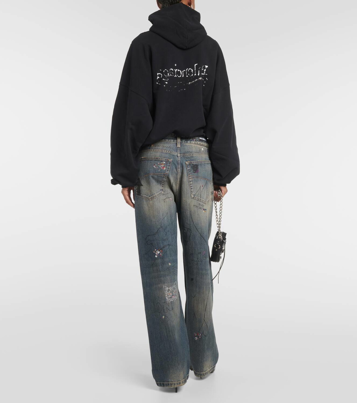 Balenciaga Embellished wide-leg jeans Balenciaga