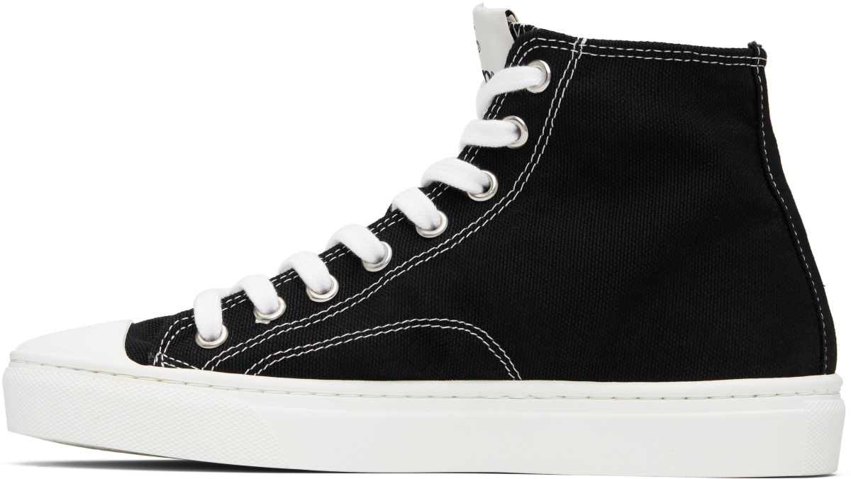 Vivienne Westwood Black Plimsoll High Top Canvas Sneakers
