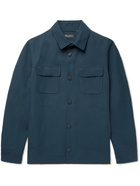 LORO PIANA - Rain System Linen and Silk-Blend Jacket - Blue - M