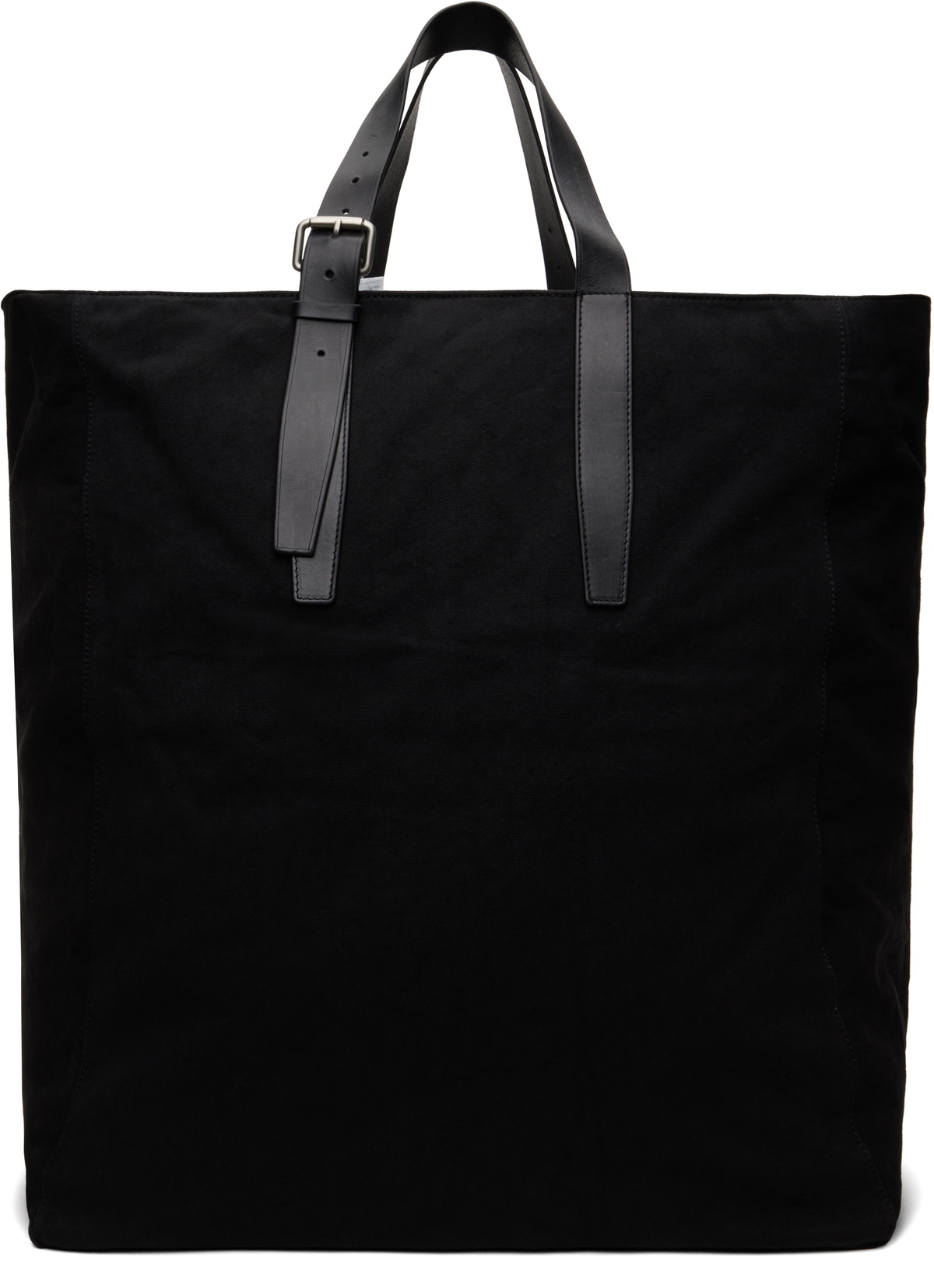 Dries Van Noten: Black Large Canvas Tote | SSENSE
